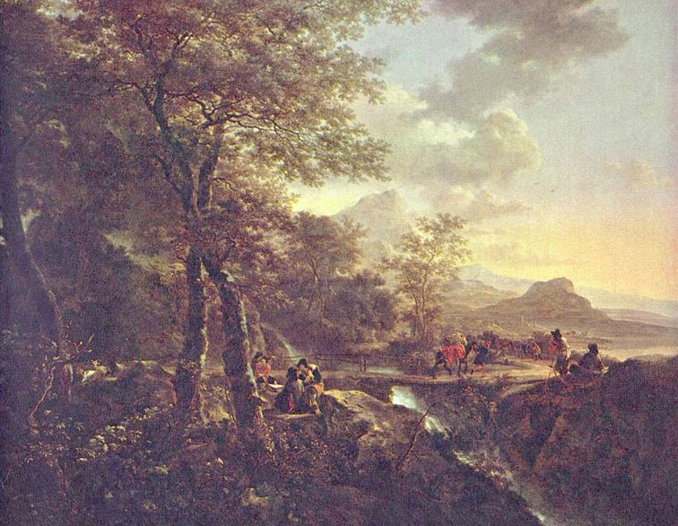 Italian landscape with draughtsman.